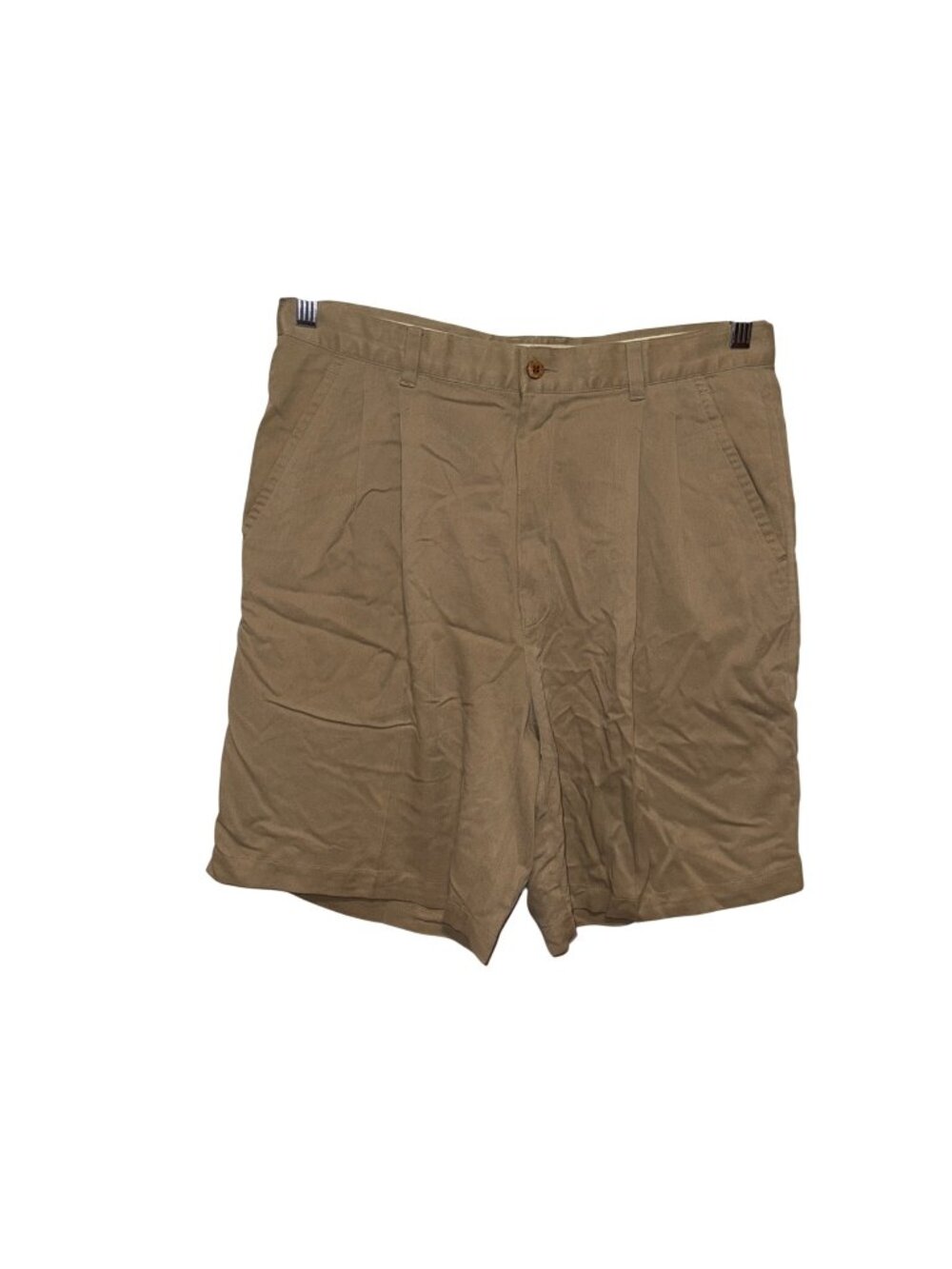 Joseph & Feiss Mens Pleated Khaki Shorts Size 34 100% Silk Casual Style